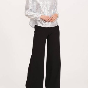 Kathy Krepp-Palazzohose in Schwarz