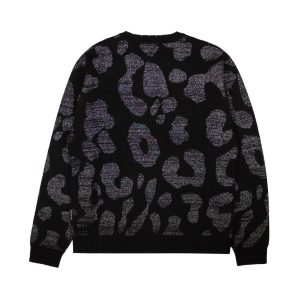 Marcelo Burlon Pullover mit Leopardenmuster in Dunkelgrau-Schwarz