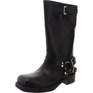 40F4CBFB7L halbhohe Stiefel – mit Schnalle, Leder